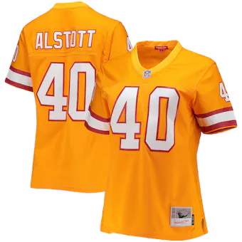 womens mitchell and ness mike alstott orange tampa bay bucc